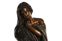 Decoratieve figuren DKD Home Decor 17 x 11 x 32,50 cm Vrouw Koper - thumbnail