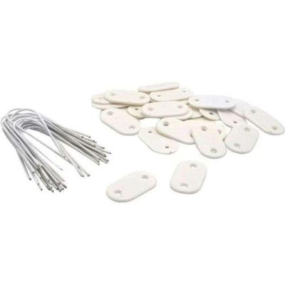 NATURE Set van 26 mesh sluitingen - Plastic gaasjes en kanalen - Wit - (Tie + 14 cm geplastificeerd draad)