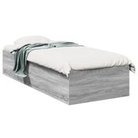 Bedframe bewerkt hout grijs sonoma eikenkleurig 90x200 cm - thumbnail