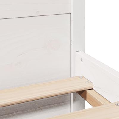 Bedframe met hoofdeinde zonder matras 140x190 cm wit