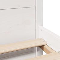 Bedframe met hoofdeinde zonder matras 140x190 cm wit - thumbnail