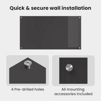 VidaXL Keuken spatscherm 2 pcs donkergrijs 110 x 60 cm gehard glas - thumbnail