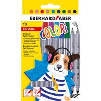 Eberhard Faber ef-550010 viltstiften duo 0,8+1-3mm assorti etui à 10stuks - thumbnail