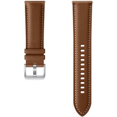 Samsung Stitch lederen armband ET-SLR85, horlogeband voor Galaxy Watch3 met 20 mm brugbreedte, echt lederen armband in bruin
