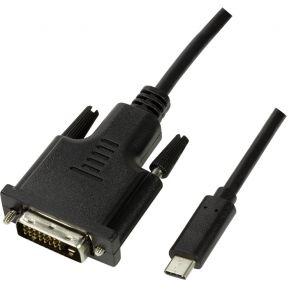 LogiLink UA0332 video kabel adapter 3 m USB Type-C DVI-D Zwart LogiLink UA0332 video kabel adapter 3 m USB Type-C DVI-D Zwart