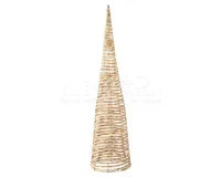 Kerstdecoratie Kegel Wicker 80 LED 60cm Lichtbruin - thumbnail