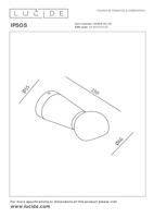 Lucide IPSOS - Wandlamp Badkamer - LED - 1x6W 2700K - IP54 - Zwart - thumbnail