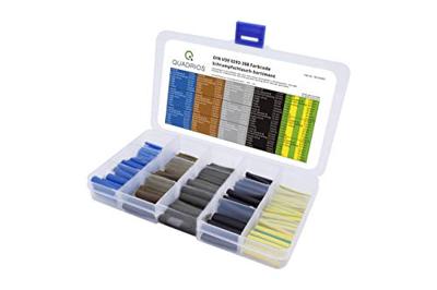 Quadrios 1812CA007 Krimpkous assortiment Zwart, Bruin, Grijs, Blauw, Groen-geel Krimpverhouding:3:1, 2:1 100 onderdelen