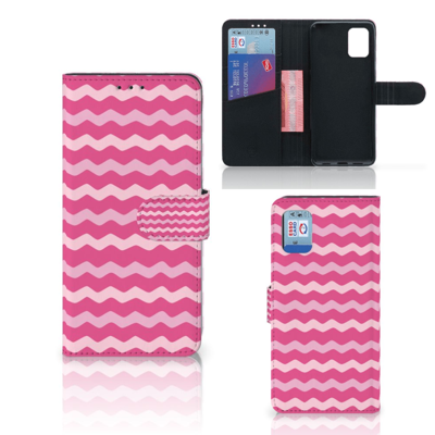 Samsung Galaxy A31 | Telefoon Hoesje | Waves Pink | Portemonnee hoesje