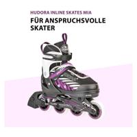 Hudora Inline Skates 29-32 Zwart/Roze - thumbnail