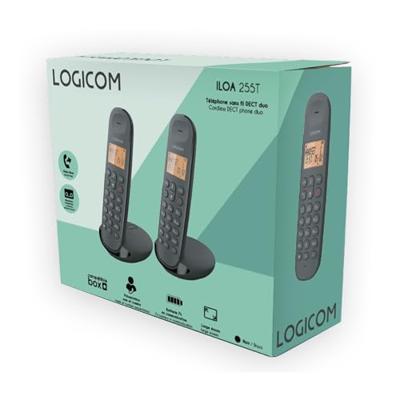 Draadloze vaste telefoon - LOGICOM - DECT ILOA 255T DUO - Zwart - Met antwoordapparaat