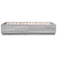 Bedframe met LED-verlichting grijs sonoma eiken 160x200 cm - thumbnail