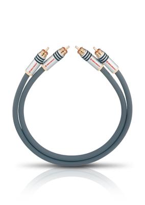 Oehlbach NF 14 MASTER Cinch Audio Aansluitkabel [2x Cinch-stekker - 2x Cinch-stekker] 1.00 m Antraciet Vergulde steekcontacten