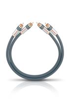 Oehlbach NF 14 MASTER Cinch Audio Aansluitkabel [2x Cinch-stekker - 2x Cinch-stekker] 1.00 m Antraciet Vergulde steekcontacten - thumbnail