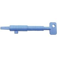 DX nieuwbouwsleutel - blauw - kunststof - thumbnail