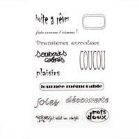 Vaessen Creative • clear stamps franse teksten 12st. - thumbnail