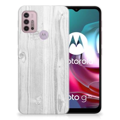 Motorola Moto G30 | G10 | Bumper Hoesje | White Wood Motorola Moto G30 | G10 | Bumper Hoesje | White Wood