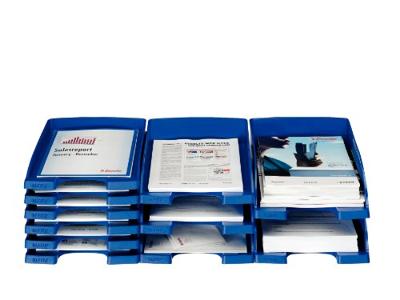 Leitz brievenbakje Plus 5237 Slim blauw