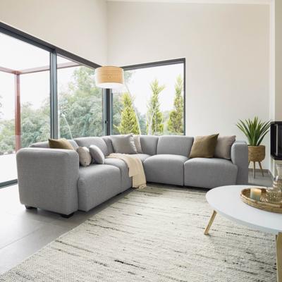 Kave Home 5-zits Hoekbank Legara Lichtgrijs Kave Home 5-zits Hoekbank Legara Lichtgrijs