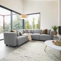 Kave Home 5-zits Hoekbank Legara Lichtgrijs - thumbnail
