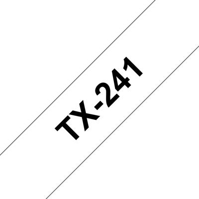 Labeltape brother tx-241 18 mm x 8 m wit / zwart