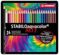 STABILO aquacolor - aquarel kleurpotlood - metalen set 24 st. - thumbnail