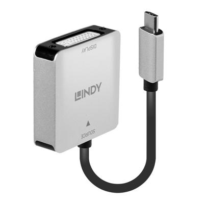 Lindy 43296 video kabel adapter 0,12 m USB Type-C DVI-D Grijs Lindy 43296 video kabel adapter 0,12 m USB Type-C DVI-D Grijs