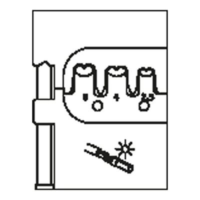 Gedore 8140-25 2078104 Krimpinzetstuk Geschikt voor tangen MC4 2.5 tot 6 mm²