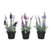 Decoratieve plant 25 cm PVC Lavendel - thumbnail