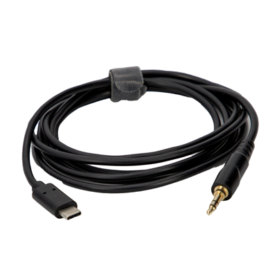 Hilec USB-C naar 3,5mm mini-jack male kabel 2m