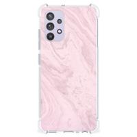 Samsung Galaxy A32 4G | A32 5G Enterprise Editie Anti-Shock Hoesje Marble Pink - Origineel Cadeau Vriendin - thumbnail