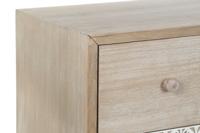 Ladekast DKD Home Decor 80 x 42 x 80 cm Natuurlijk Wit Blad van een plant - thumbnail