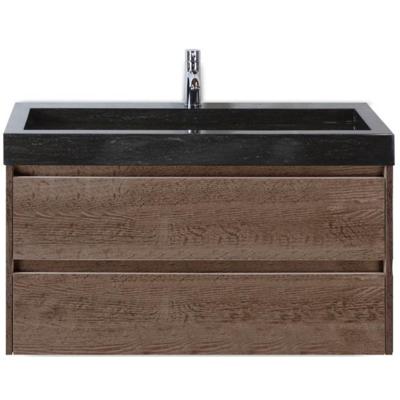 Dante Badmeubelset 100 cm - Tabacco - Wastafel Hardsteen Wit Lucca