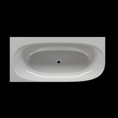 Zeza Cheb Half vrijstaand hoekbad - links - 170x80cm - incl poten - sifon - acryl - Glans wit SW647689 Zeza Cheb Half vrijstaand hoekbad - links - 170x80cm - incl poten - sifon - acryl - Glans wit SW647689