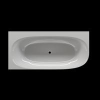 Zeza Cheb Half vrijstaand hoekbad - links - 170x80cm - incl poten - sifon - acryl - Glans wit SW647689 - thumbnail