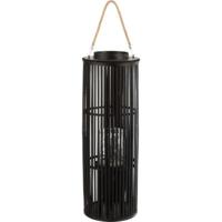 J-Line lantaarn tube bamboe zwart 80 cm | 2 stuks - thumbnail