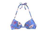 s.Oliver gebloemde push-up bikinitop blauw - thumbnail