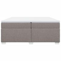 Boxspring met matras stof taupe 200x200 cm - thumbnail