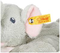 Steiff Trampili Olifant knuffeldoek - 28 cm - knuffeldier voor baby's - pluche olifant - zacht en wasbaar - grijs/roze - (241680) - thumbnail