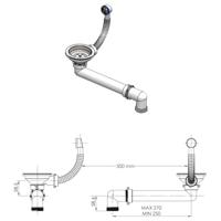 VidaXL Gootsteen enkele bak graniet beige - thumbnail