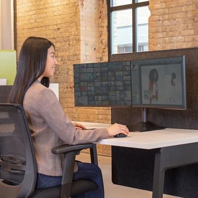 Ergotron 33-322-200 Monitorvoet 2-voudig 48,3 cm (19) - 61 cm (24) Zwart, Antraciet Staand, Kantelbaar, Draaibaar