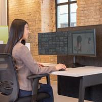 Ergotron 33-322-200 Monitorvoet 2-voudig 48,3 cm (19) - 61 cm (24) Zwart, Antraciet Staand, Kantelbaar, Draaibaar - thumbnail