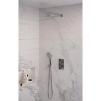 Brauer Chrome Edition Thermostatische Regendoucheset Inbouw - Hoofddouche 20 cm - Rechte Wandarm - 3 Weg - Handdouche 3 Standen - Doucheslang - Wandaansluitbocht - Chroom - thumbnail