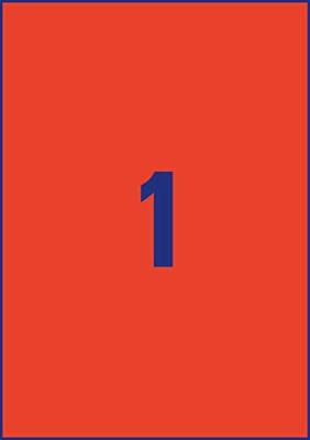 Etiket avery 3470 210x297mm a4 rood 100st