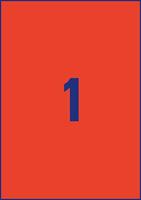 Etiket avery 3470 210x297mm a4 rood 100st - thumbnail