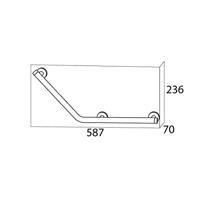 Tiger Veiligheidsgreep Boston Comfort en Safety 135 Graden Links RVS Glans - thumbnail