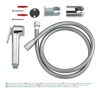GROHE Vitalio Trigger Handdoucheset - 1 straalsoort - rond - met houder - gladde slang - 125cm - chroom 26175001