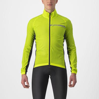 Castelli Squadra stretch fietsjack groen/geel heren M Castelli Squadra stretch fietsjack groen/geel heren M