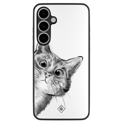 Samsung Galaxy S24 FE hoesje - Peekaboo kat Samsung Galaxy S24 FE hoesje - Peekaboo kat