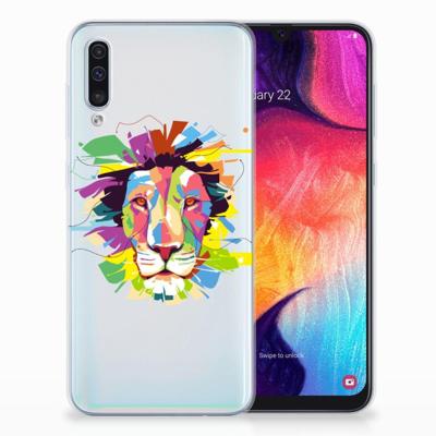 Samsung Galaxy A50 Telefoonhoesje met Naam Lion Color Samsung Galaxy A50 Telefoonhoesje met Naam Lion Color